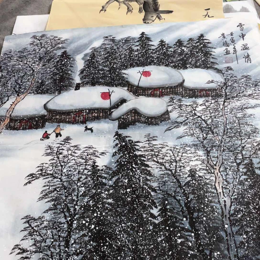 国画国画作品画心一张