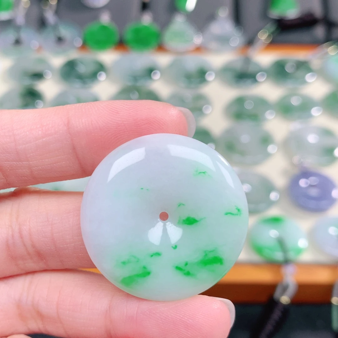 颈饰未镶嵌翡翠天然缅甸翡翠a货32.2-5.7