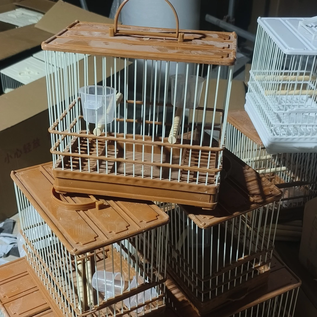 1.0丝距小长方笼尺寸宽14高19长22养柳莺贝子小型鸟类养笼洗澡笼