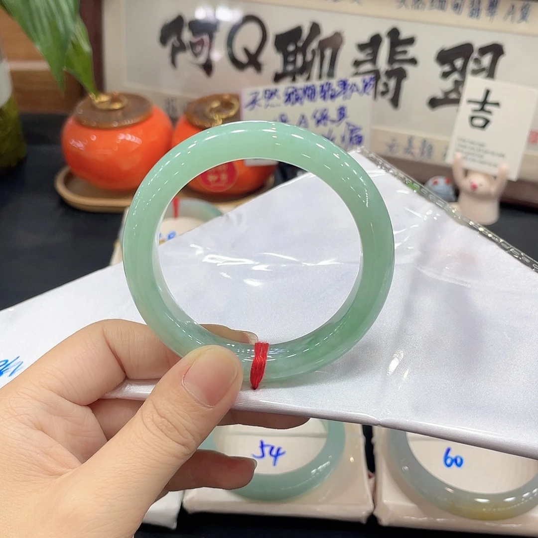 翡翠未镶嵌手镯天然缅甸A货翡翠手镯23