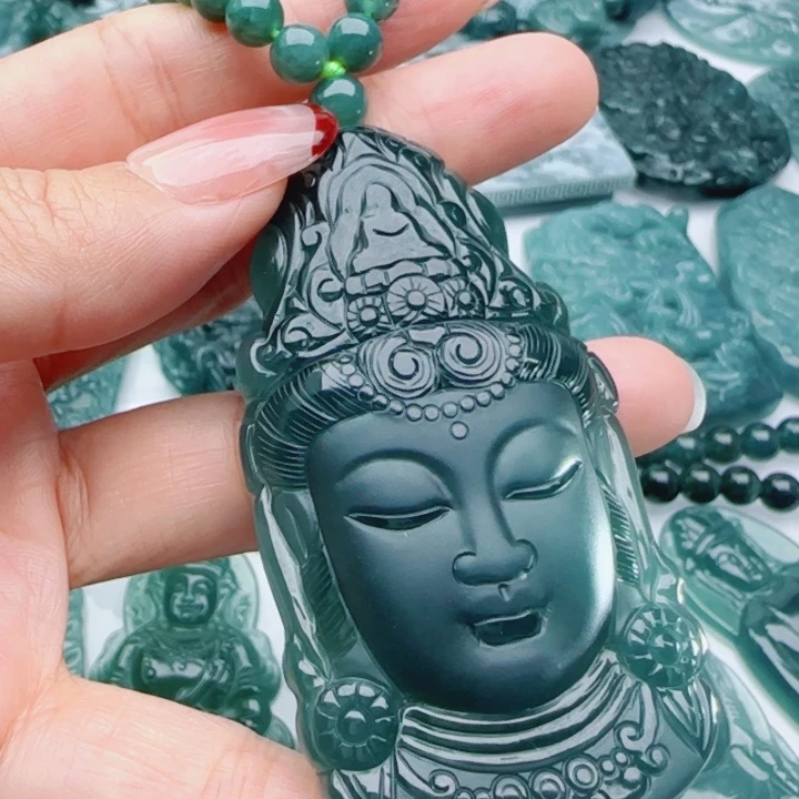 翡翠未镶嵌颈饰多样性发货天然A货翡翠