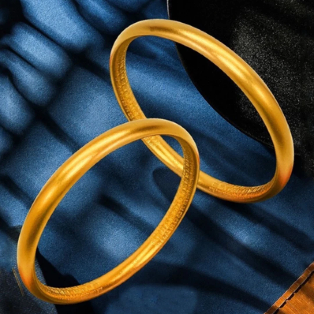 合金手镯 高定传承心经莲花泥鳅背手镯（8n 选圈口）