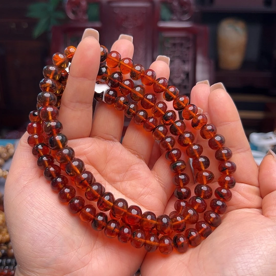 琥珀裸石未镶嵌抚顺琥珀20524。10m m