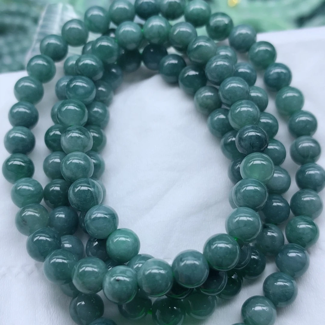 翡翠未镶嵌颈饰手串