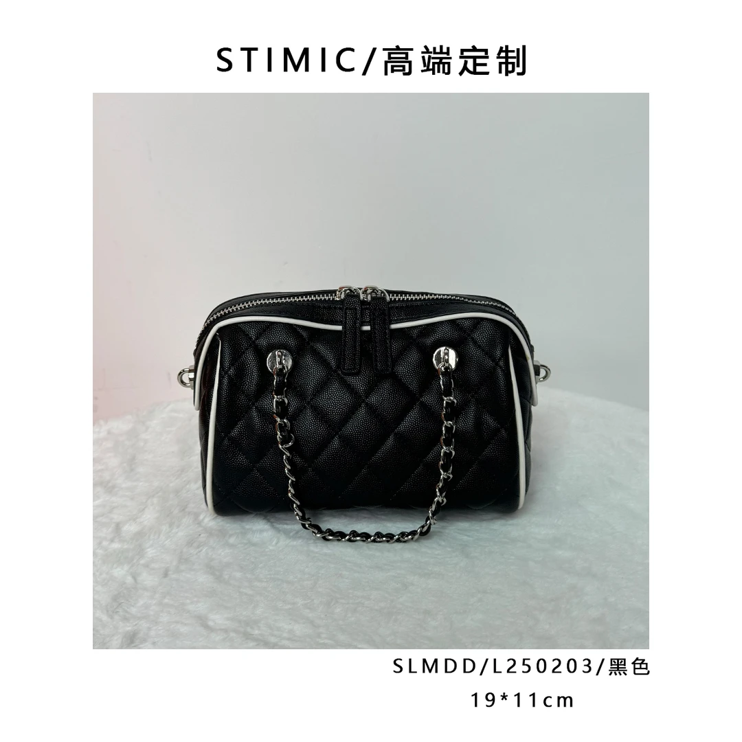 SLMDD/L250203/黑色paiyuge高端订制轻奢女士手提单肩斜挎包0203