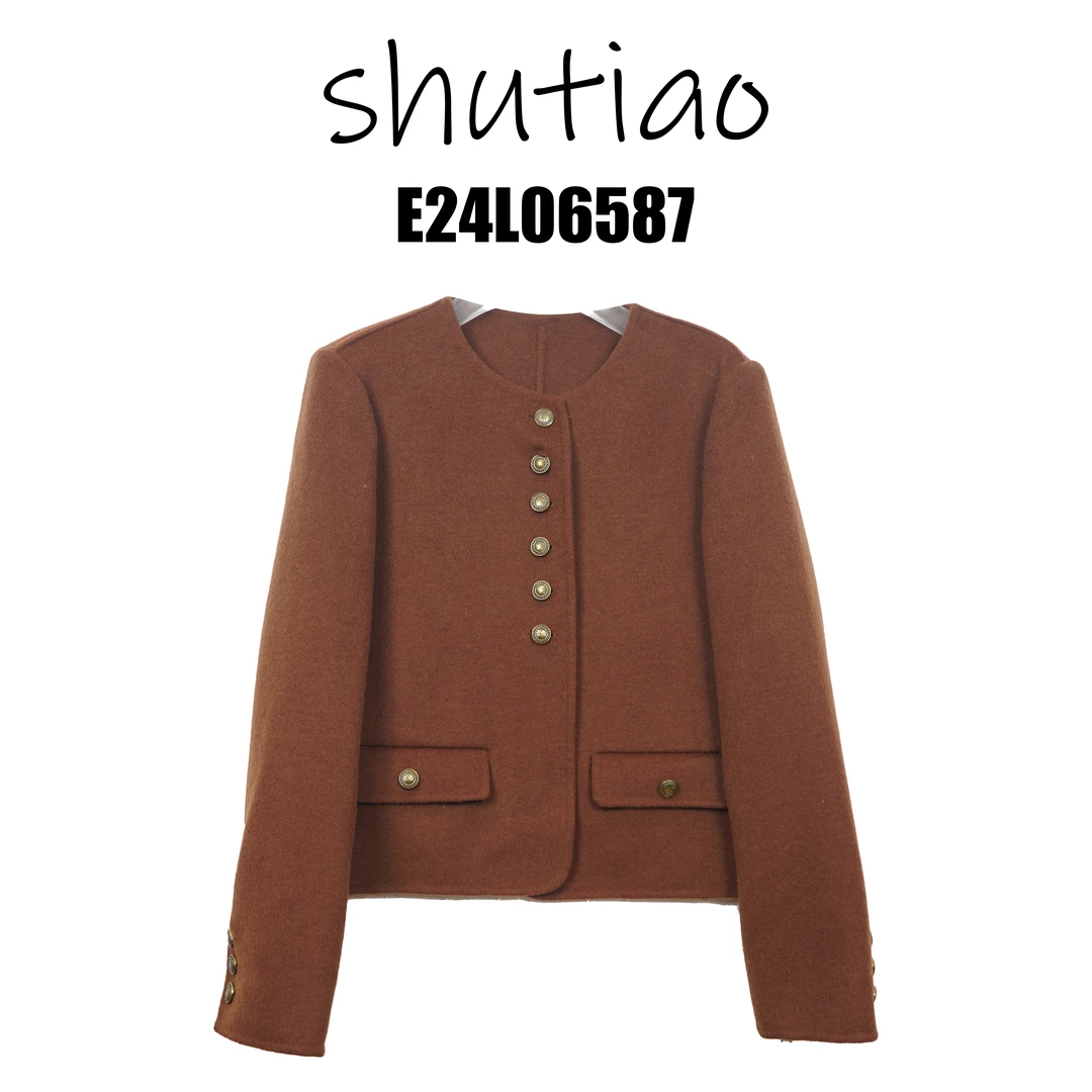 【SHUTIAO】2024秋冬:新款小众设计款外套E24L06587