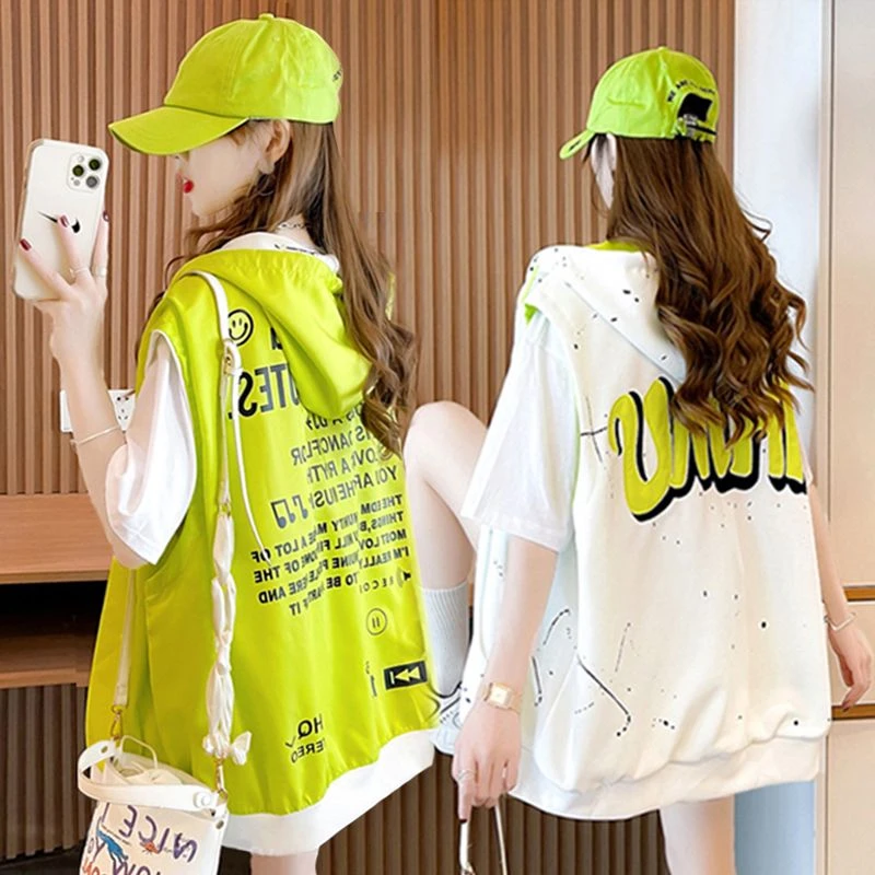 2025年春秋设计感可两穿卫衣马甲女大码宽松洋气百搭马夹背心外套