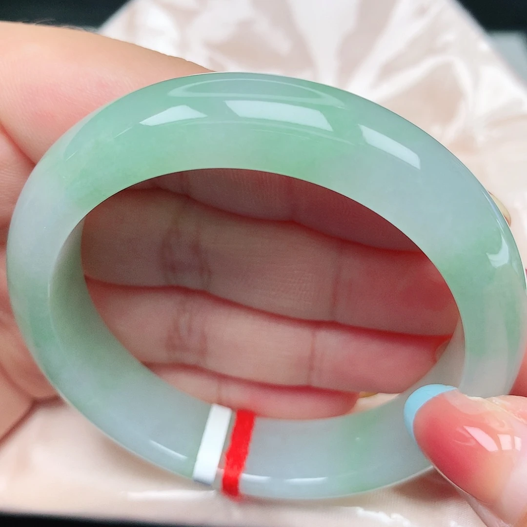 未镶嵌手镯翡翠18冰胶甜绿