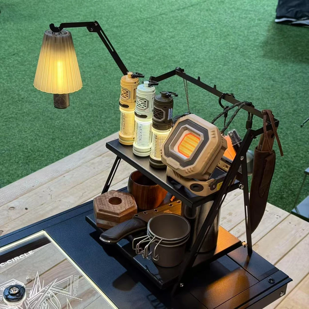 露营氛围桌面二层置物架