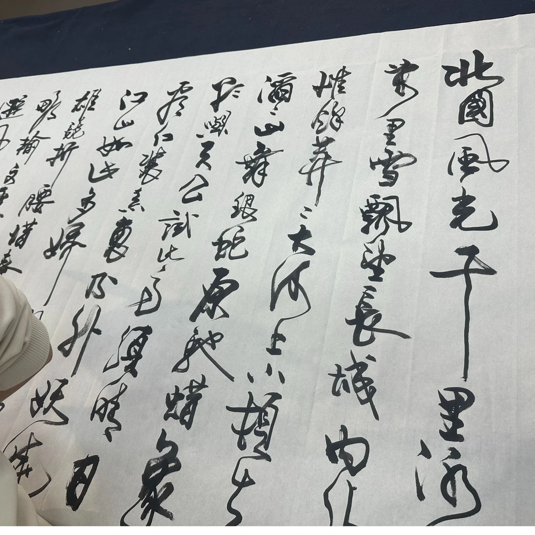 邹建国手绘书法 北国风光