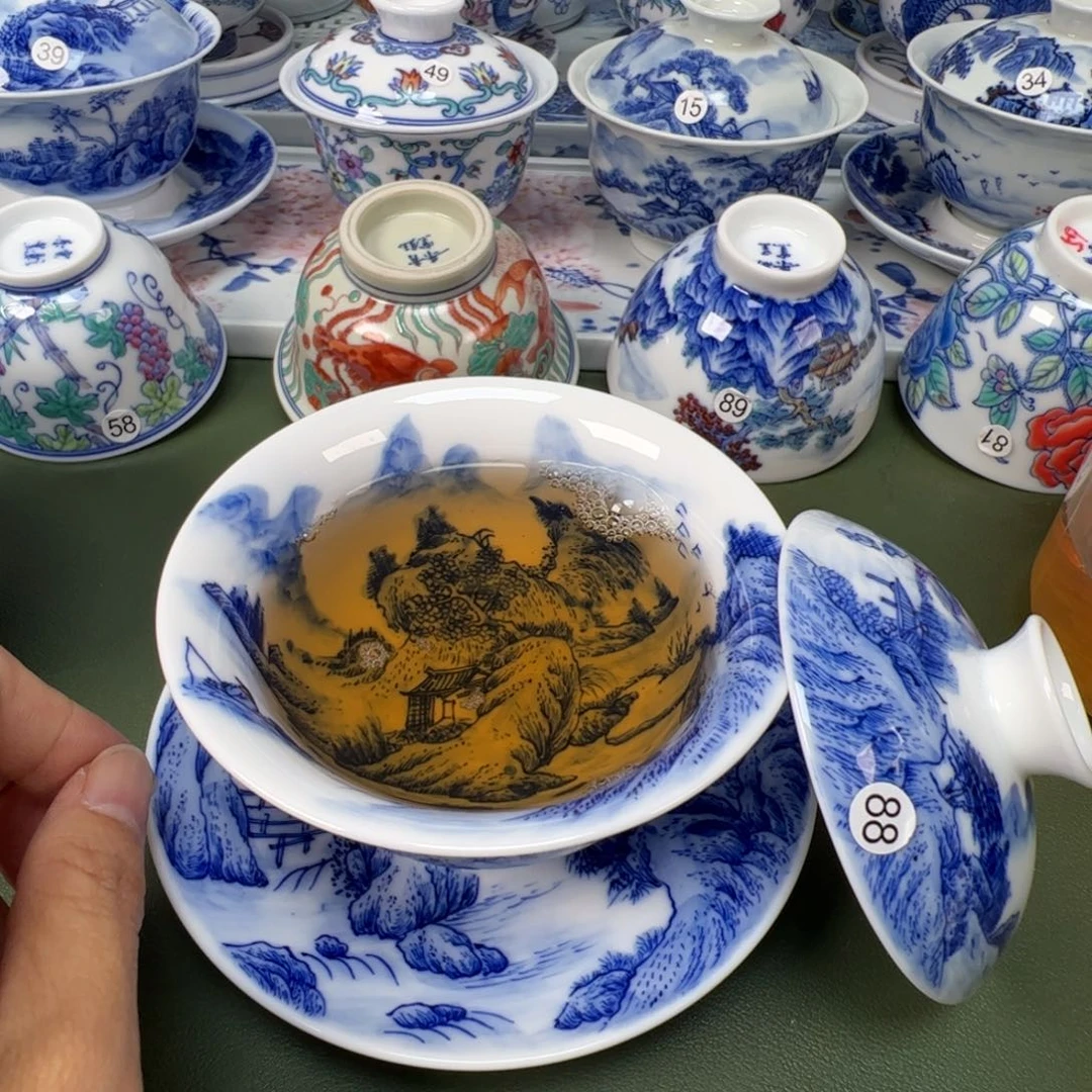 陶瓷景德镇纯手工纯手绘茶具木木88