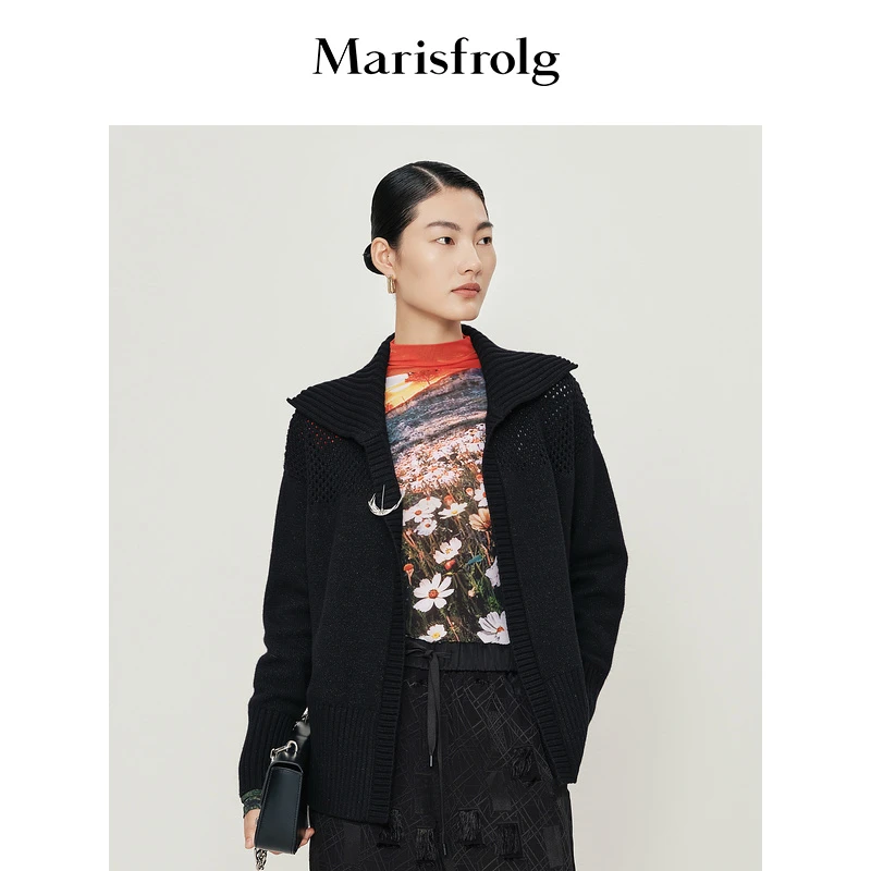 【商场同款新品】Marisfrolg/玛丝菲尔时尚气质休闲针织衫A1BW1800M