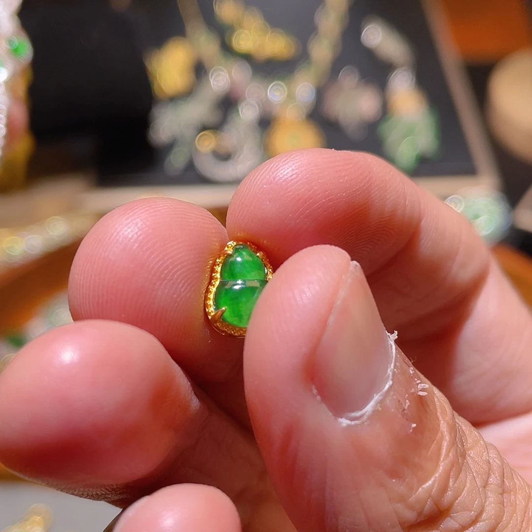 翡翠吊坠(不含链)银S925镶嵌