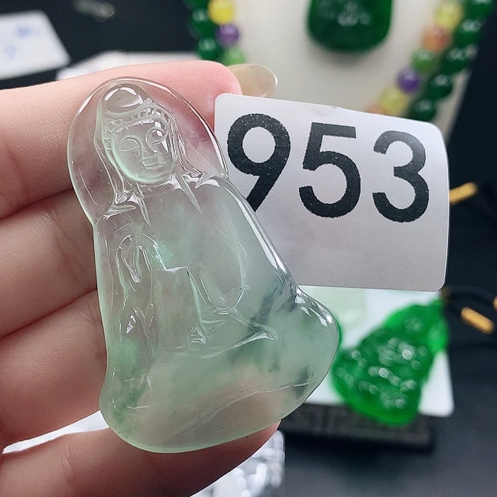 翡翠未镶嵌吊坠(赠链)