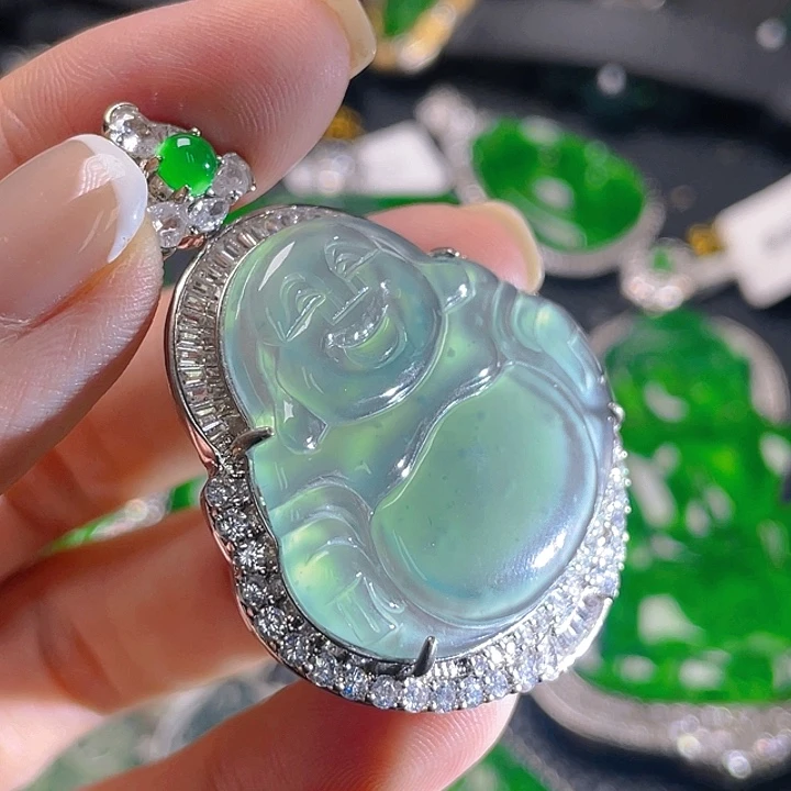 翡翠未镶嵌颈饰34，