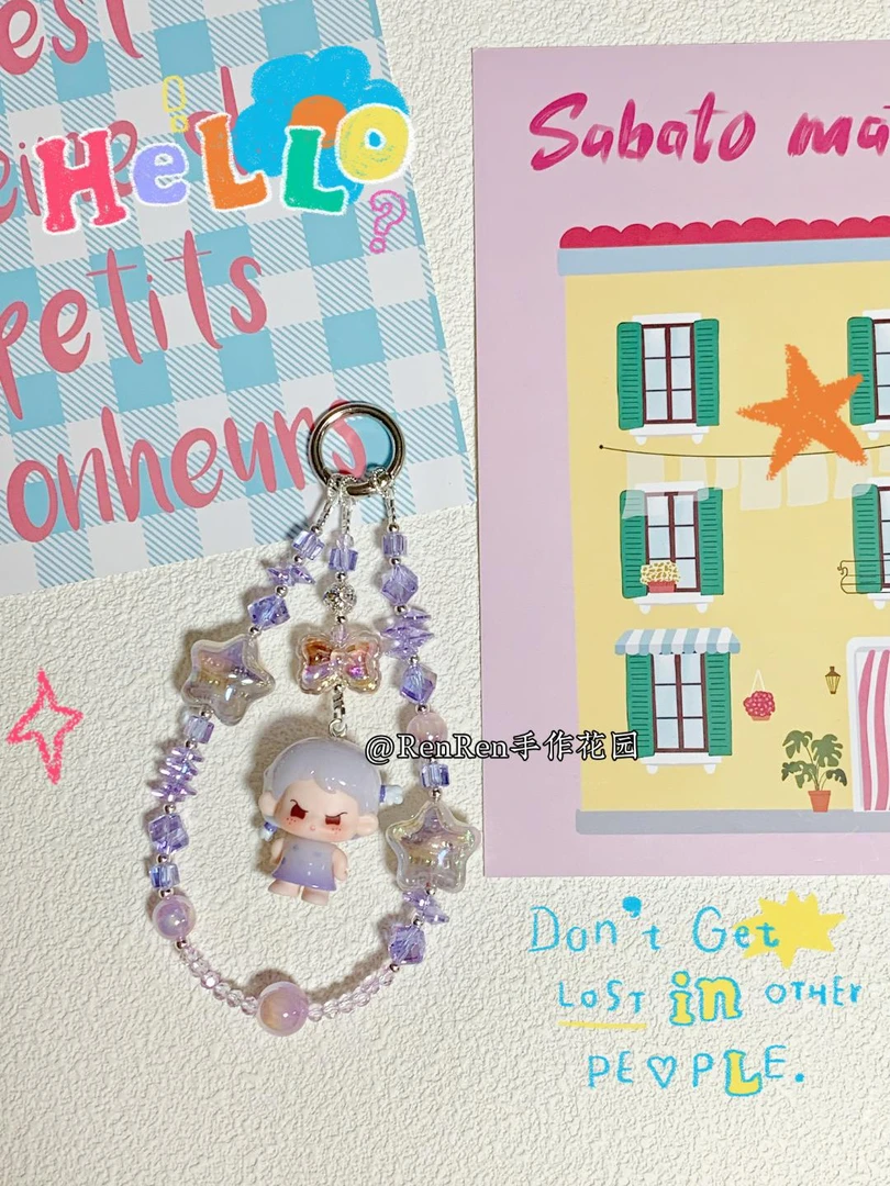 可爱ins招财创意DIY手工通用手机壳挂链包挂车挂钥匙扣