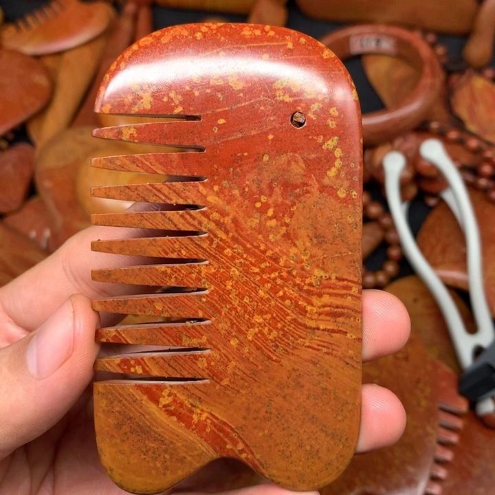 泗水红砭石泗水砭石U型梳