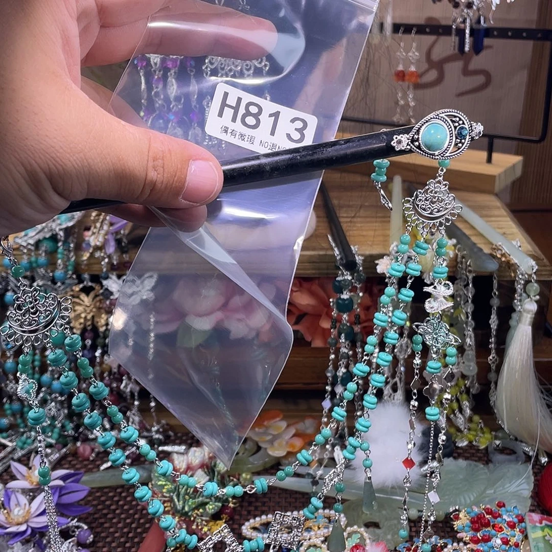 瞌***猫蛇纹石玉未镶嵌发饰