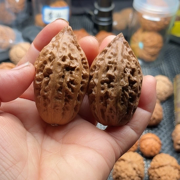 桃核把件全品柳叶边34
