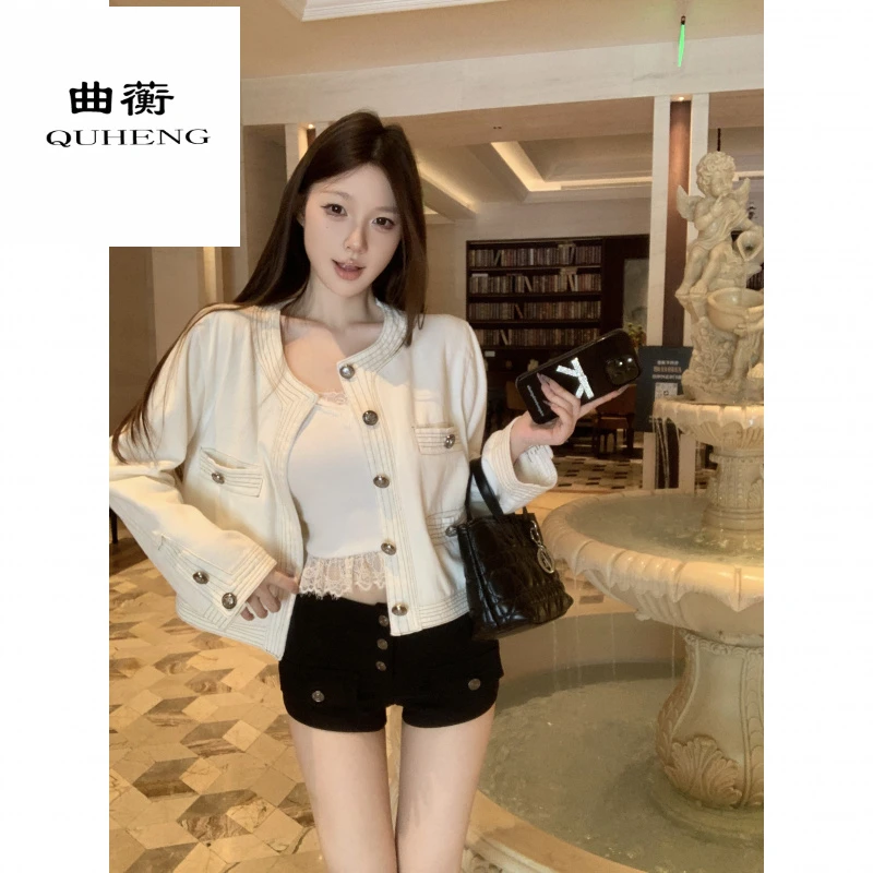 外套牛仔新款夹克爆款春秋曲蘅秋季时髦百搭小香风短款外搭实拍