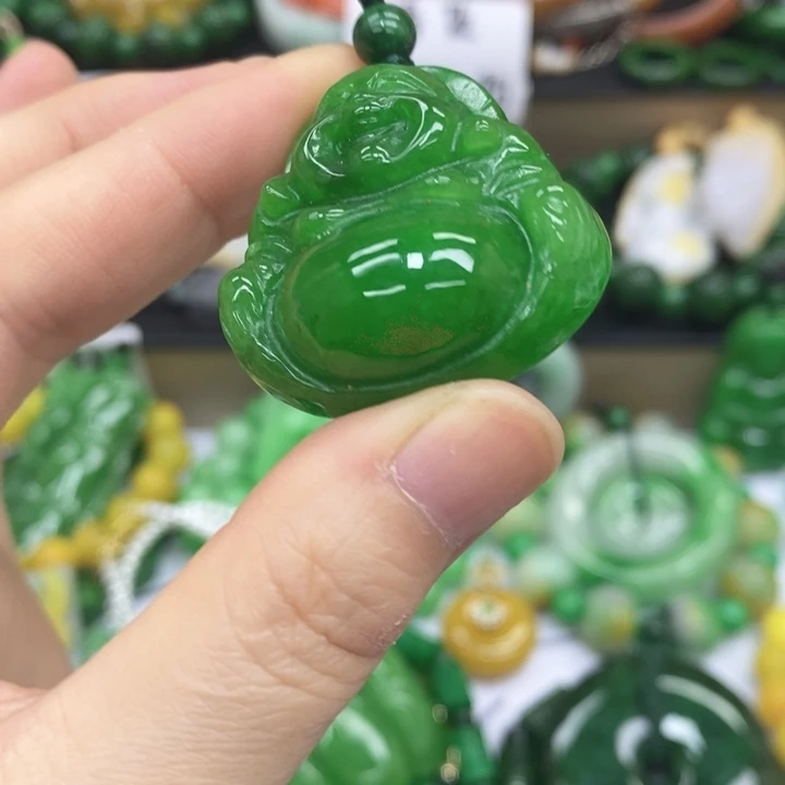 翡翠未镶嵌耳饰项链1