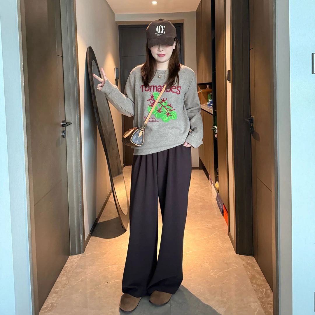 青青·STUDIO〖番茄绒绒卫衣〗秋冬显瘦番茄撞色绒绒卫衣QQ25136