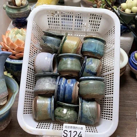 紫砂花盆124微瑕品口径3到4左右