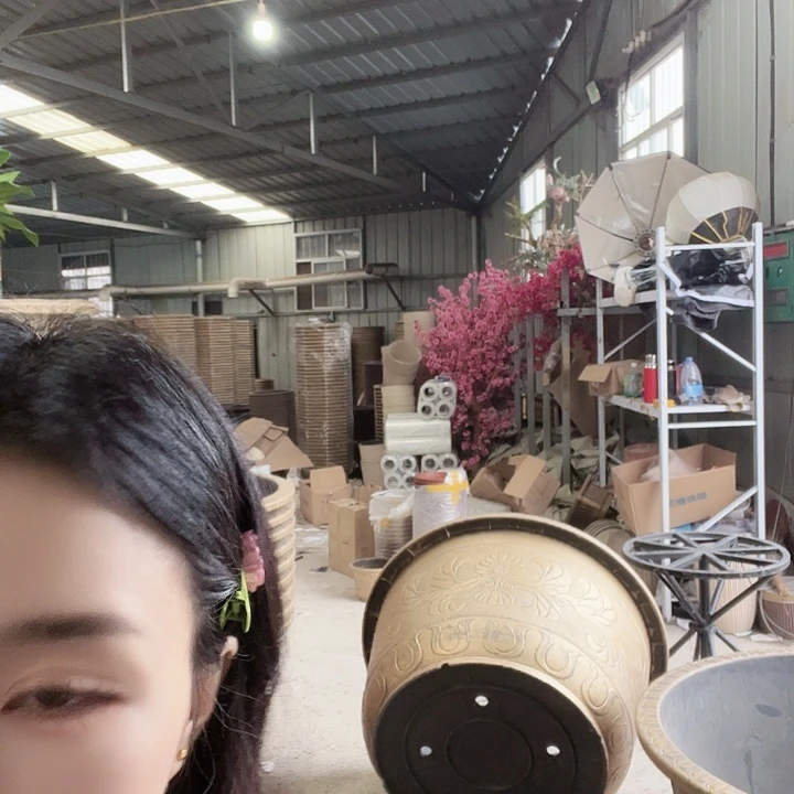 圆形100花盆2个有孔