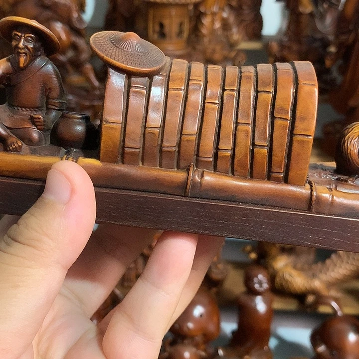 黄杨木老*子老翁的摆件