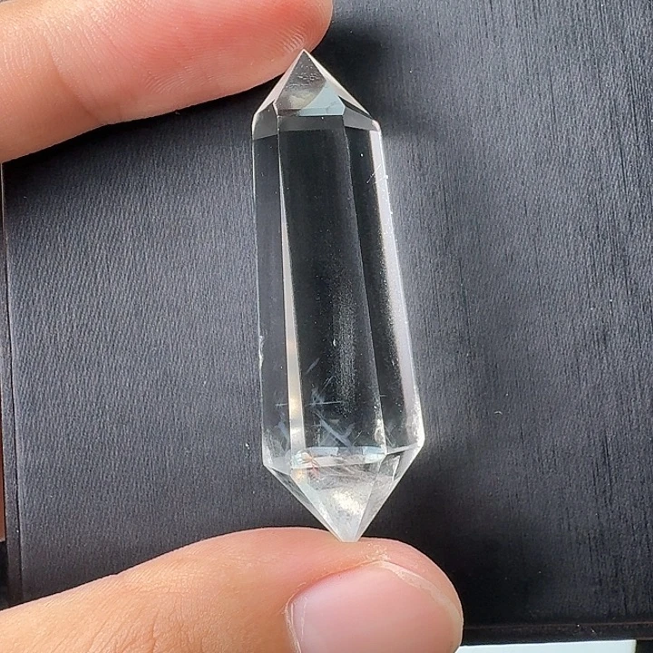 未镶嵌珠宝半成品水晶蓝针白水晶