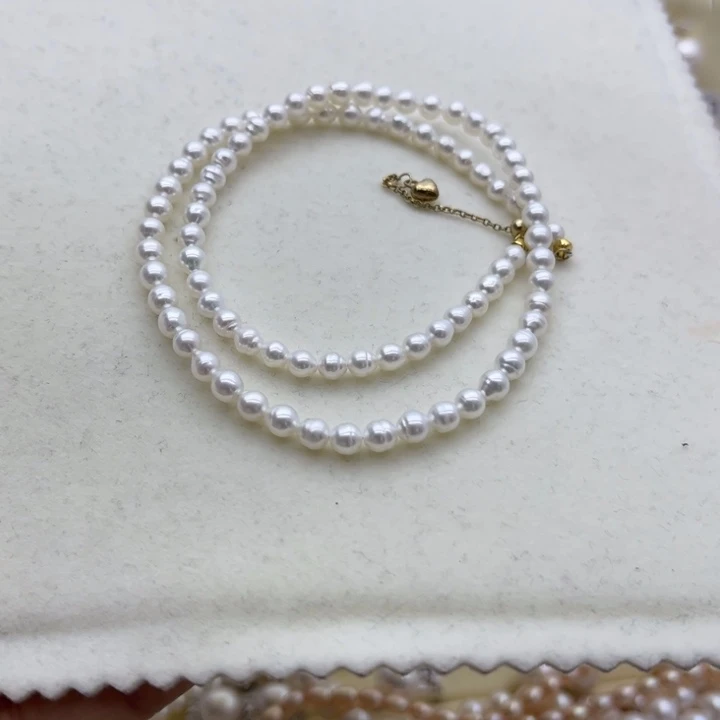 颈饰合金淡水珍珠