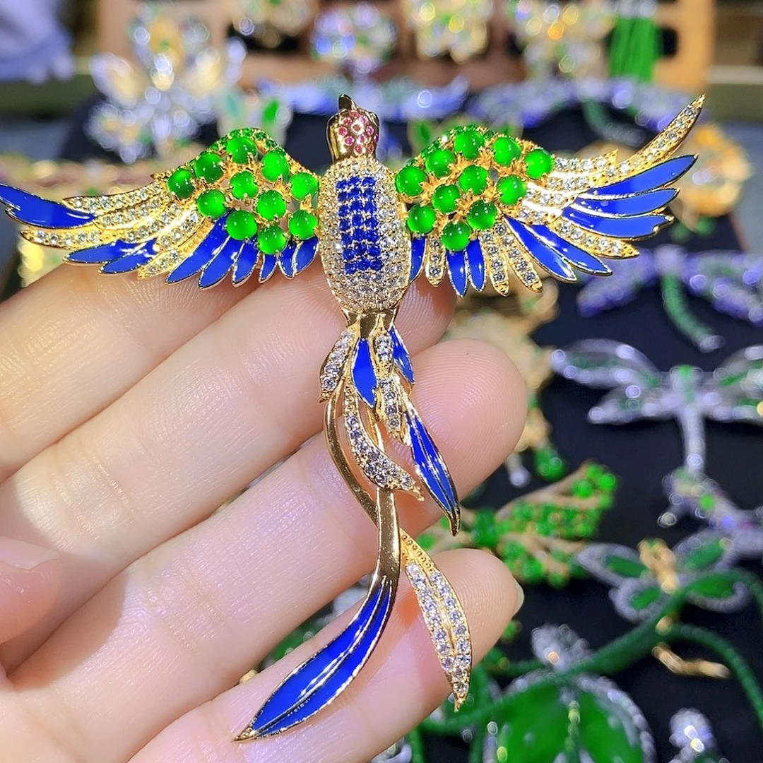 吊坠(不含链)银S925镶嵌翡翠