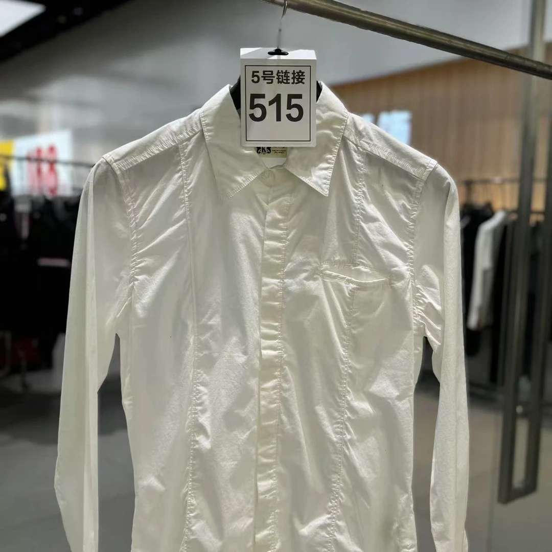 515-白色简约时尚百搭衬衣