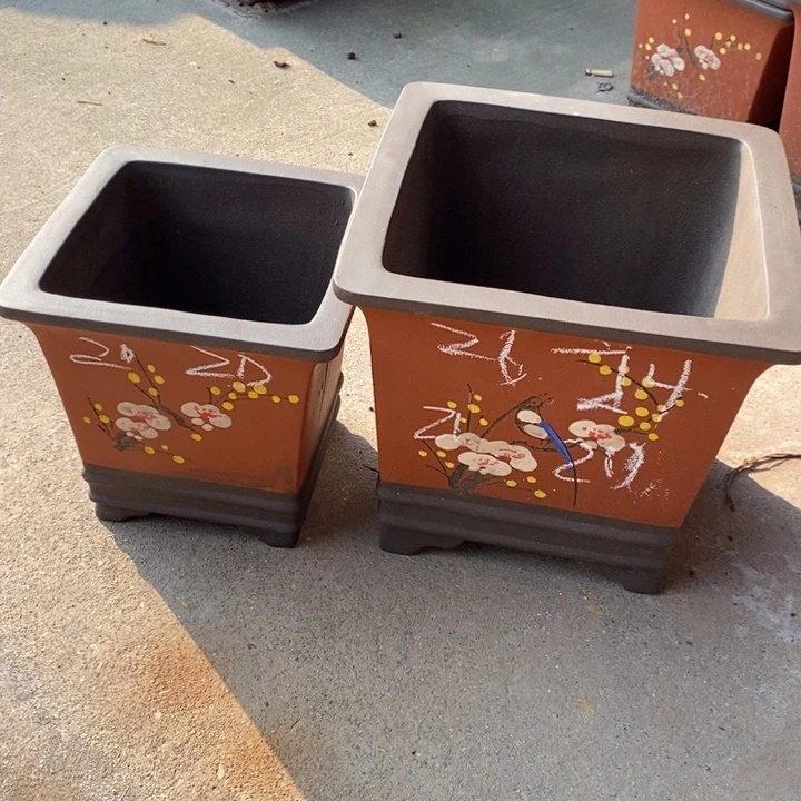 紫砂花盆自己个个都是