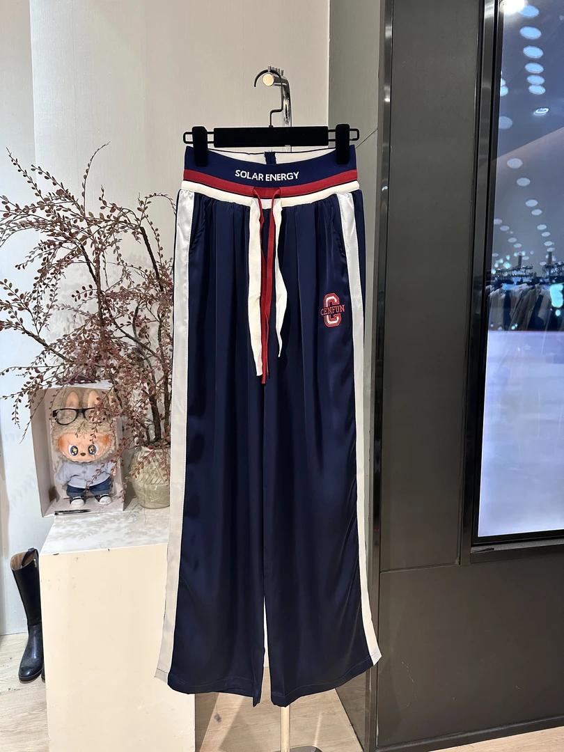 ZZ薄款常规阔腿裤高腰秋冬休闲裤宽松603