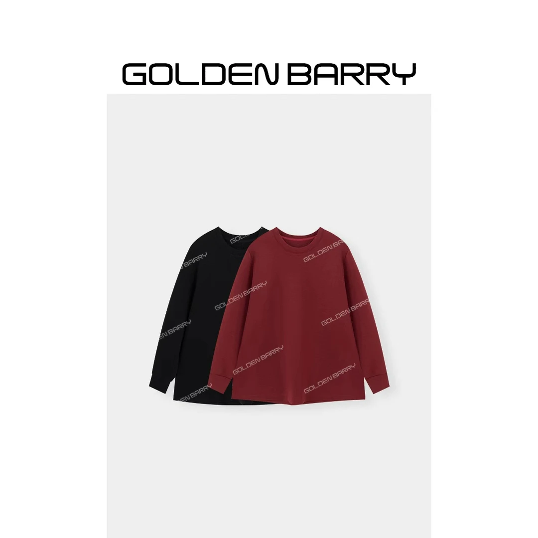 GOLDENBARRY|202497/571097奶油空气层长袖T恤/直筒休闲裤