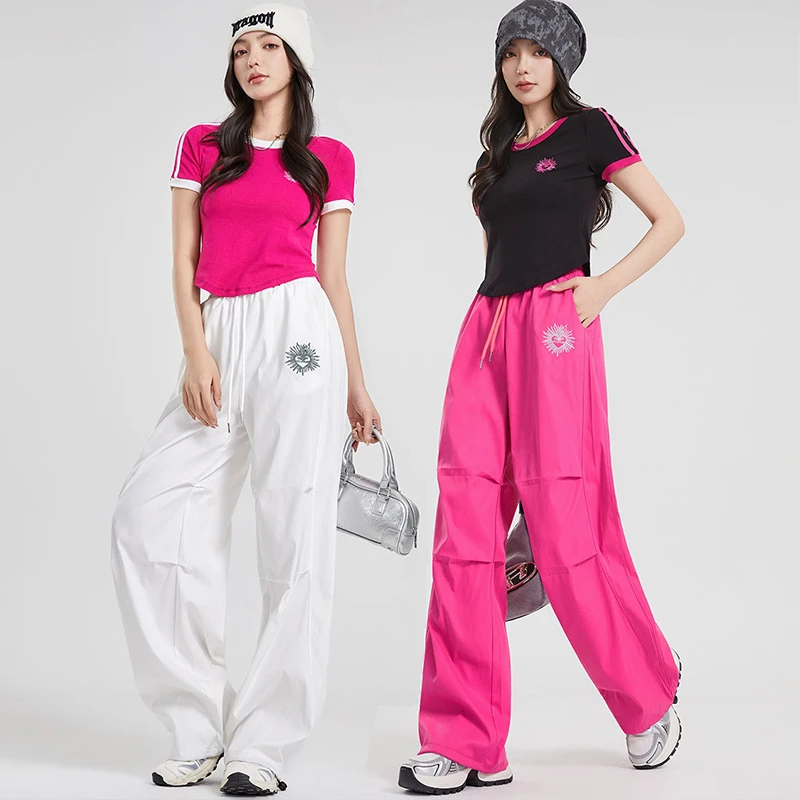 广场舞服装女款2025新款爆款夏季时尚潮流曳步舞宽松健身运动套装