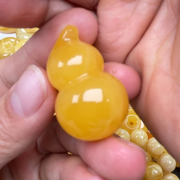 裸石蜜蜡未镶嵌蜜蜡葫芦