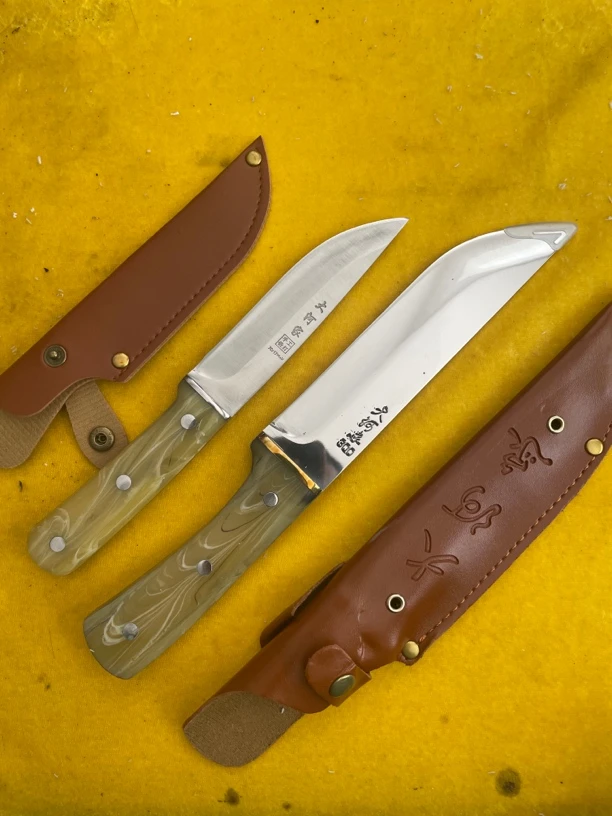 大河家牛羊瓜果刀削皮刀两件套亚克力手柄（新疆包邮）