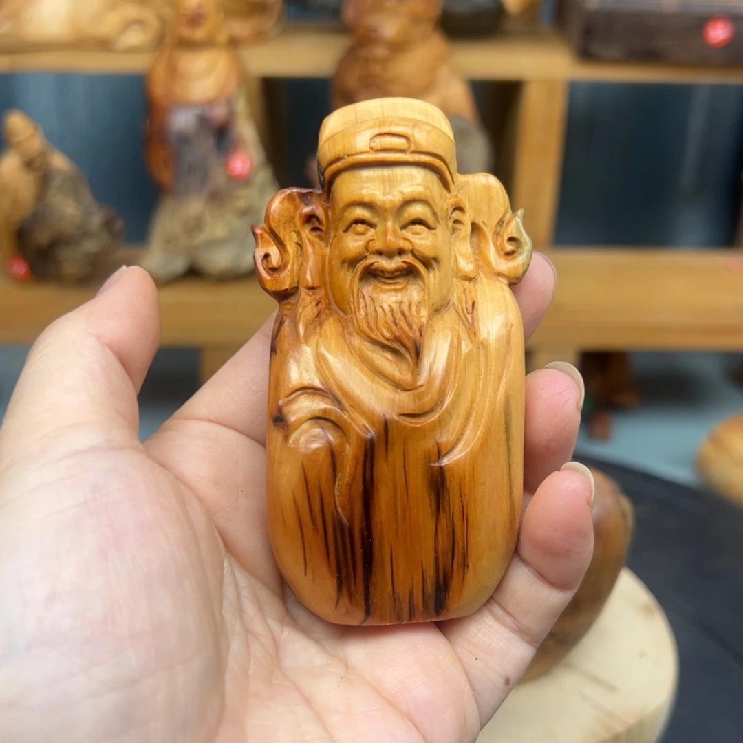 木水**旺崖柏木摆件手把件