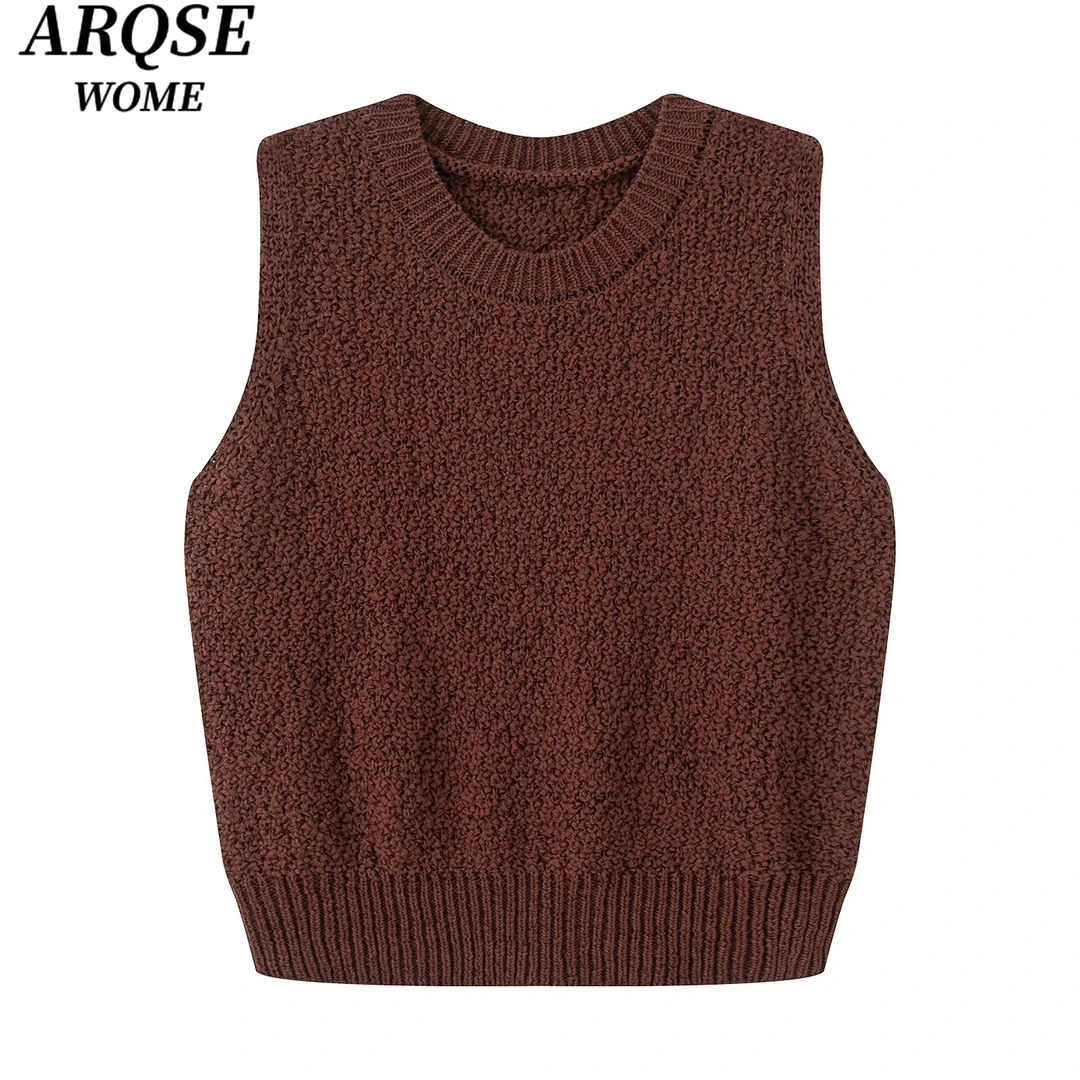 【艾家商场同款】2025夏新款无袖针织衫休闲马甲上衣女3033