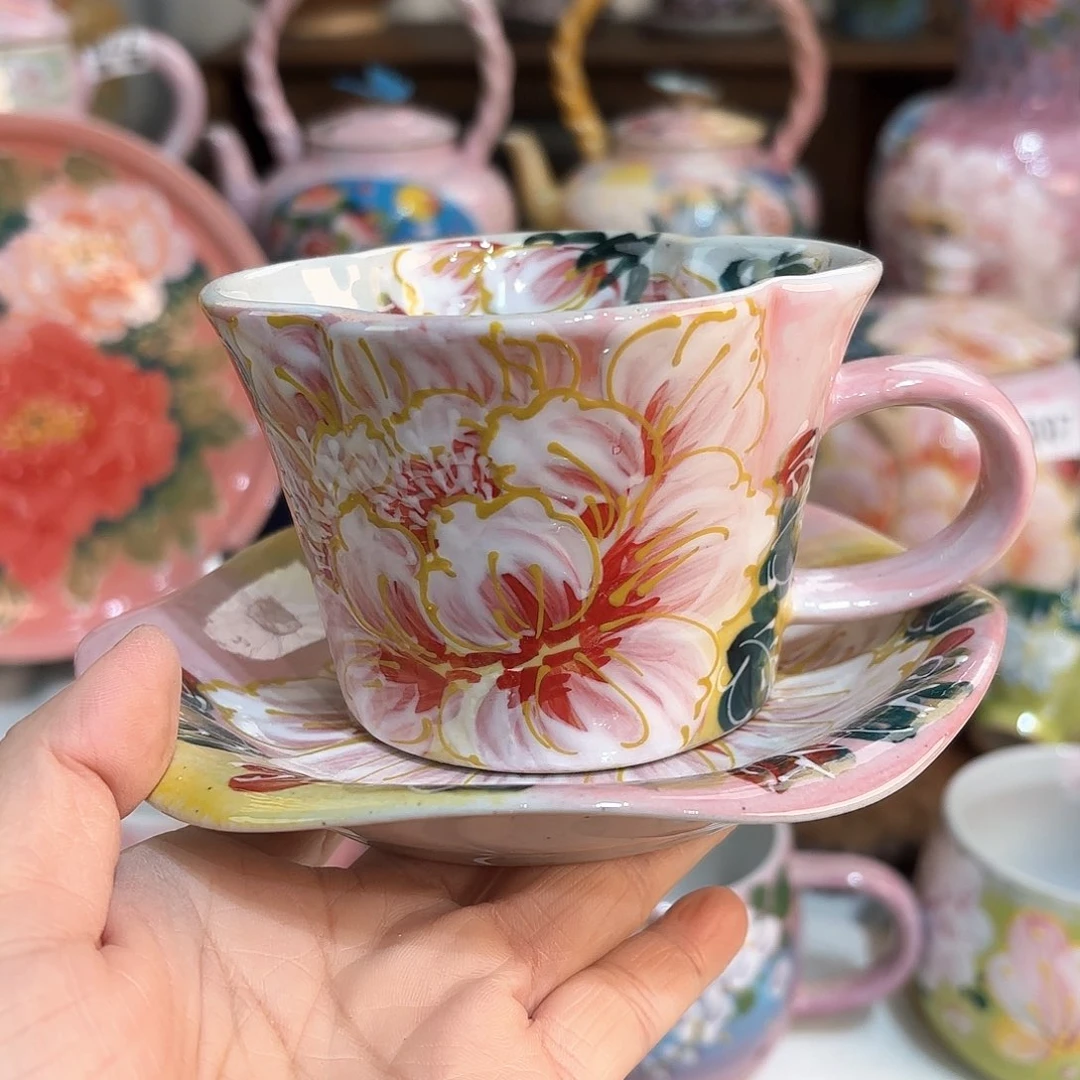 景德镇手绘高温釉下彩陶瓷茶具