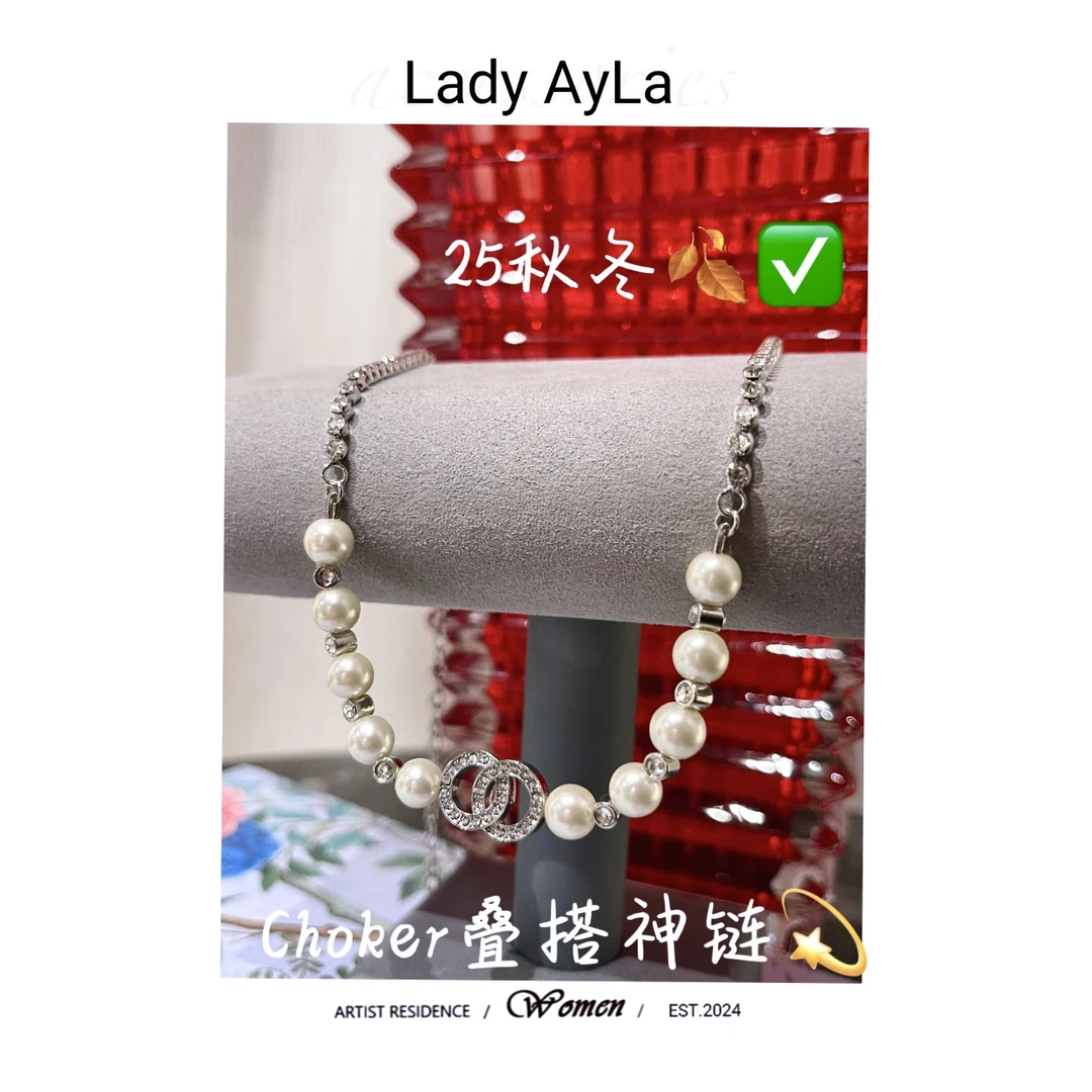 铜合金仿珍珠项链 25S C 珠珠 项链AL9724