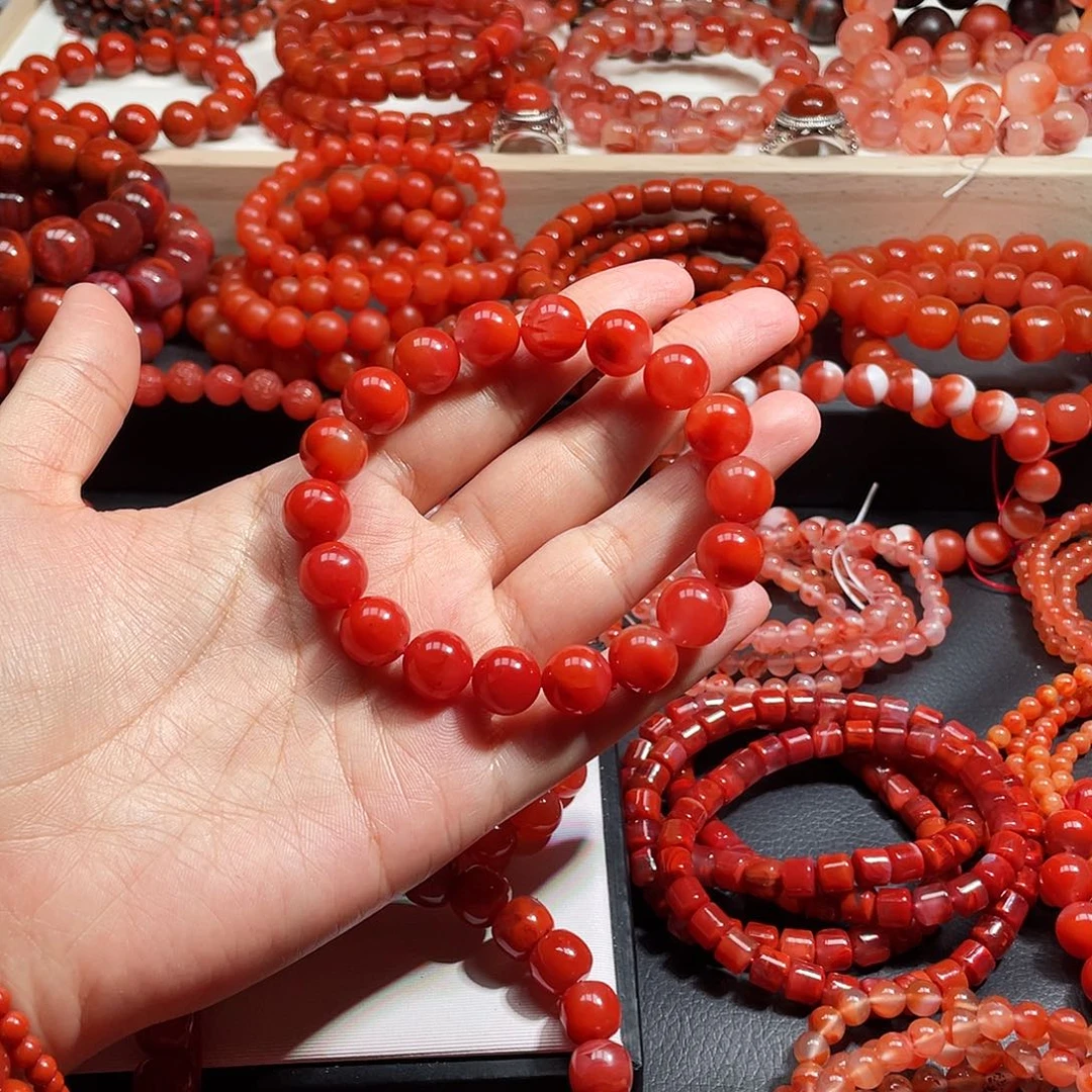 下***步手链未镶嵌南红玛瑙