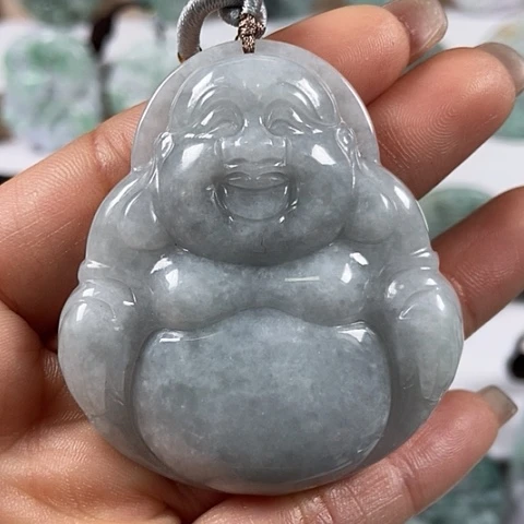 翡翠颈饰未镶嵌大佛有棉点福利