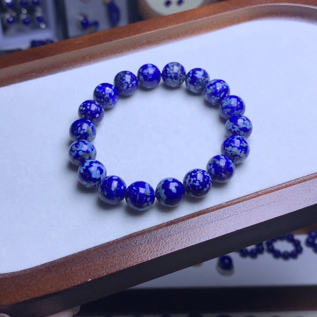 青金石未镶嵌单圈手串10mm