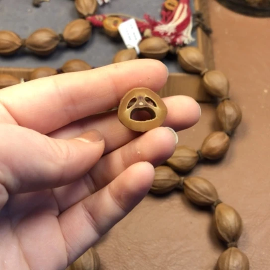 橄榄核手串/手链蓝**海小囧脸888888