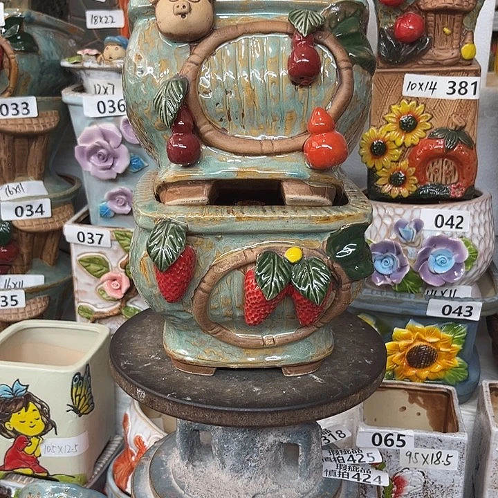 粗陶材质多肉花盆