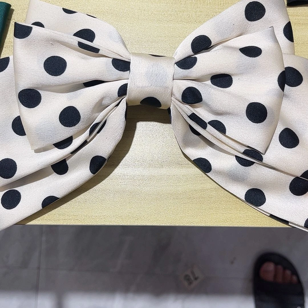 皮质铁合金蝴蝶结发夹