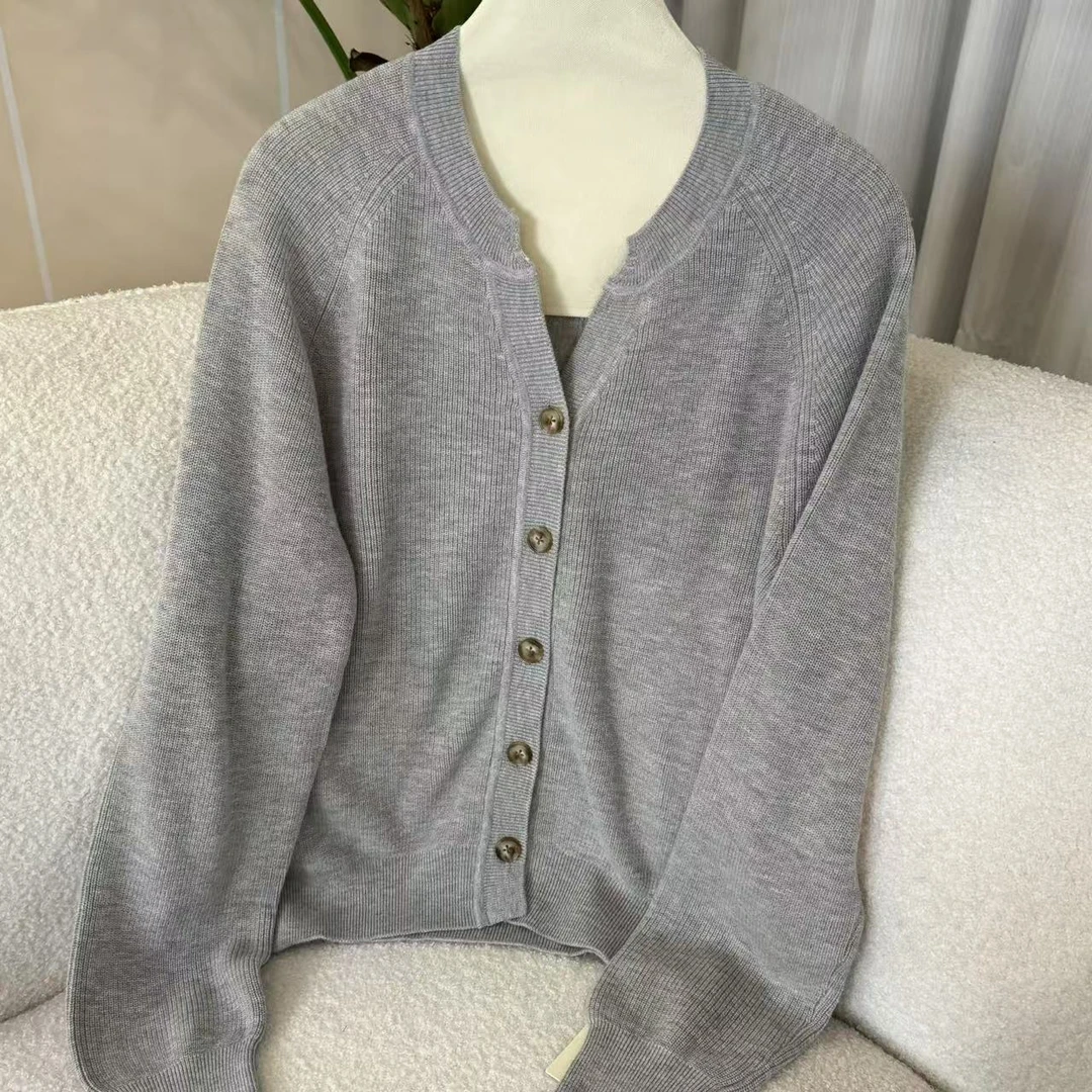 奥芙格不缩水褪色薄款针织纯色羊绒衫秋季百搭AFG25021401